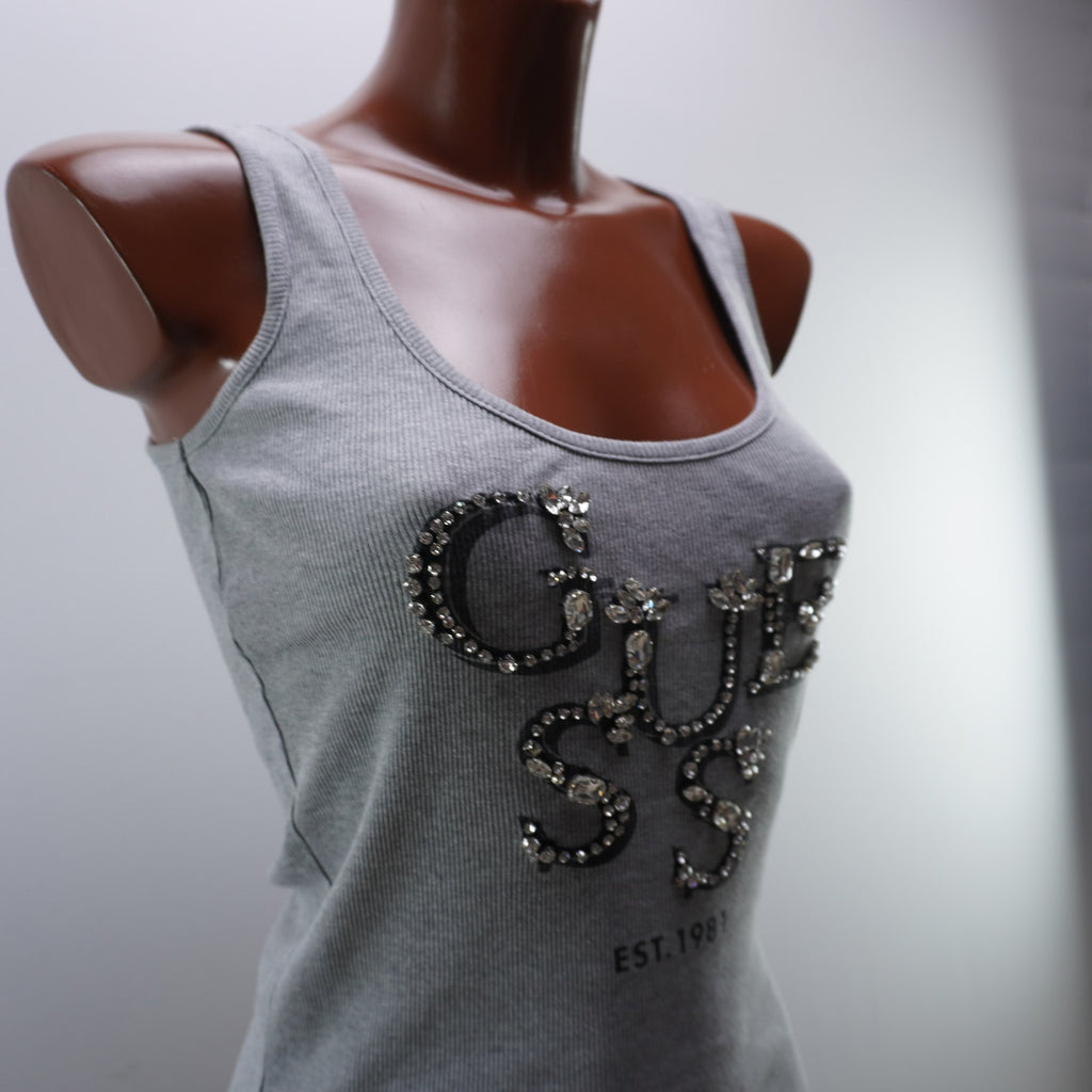 Camiseta Guess para Mujer Usada - Gris, S