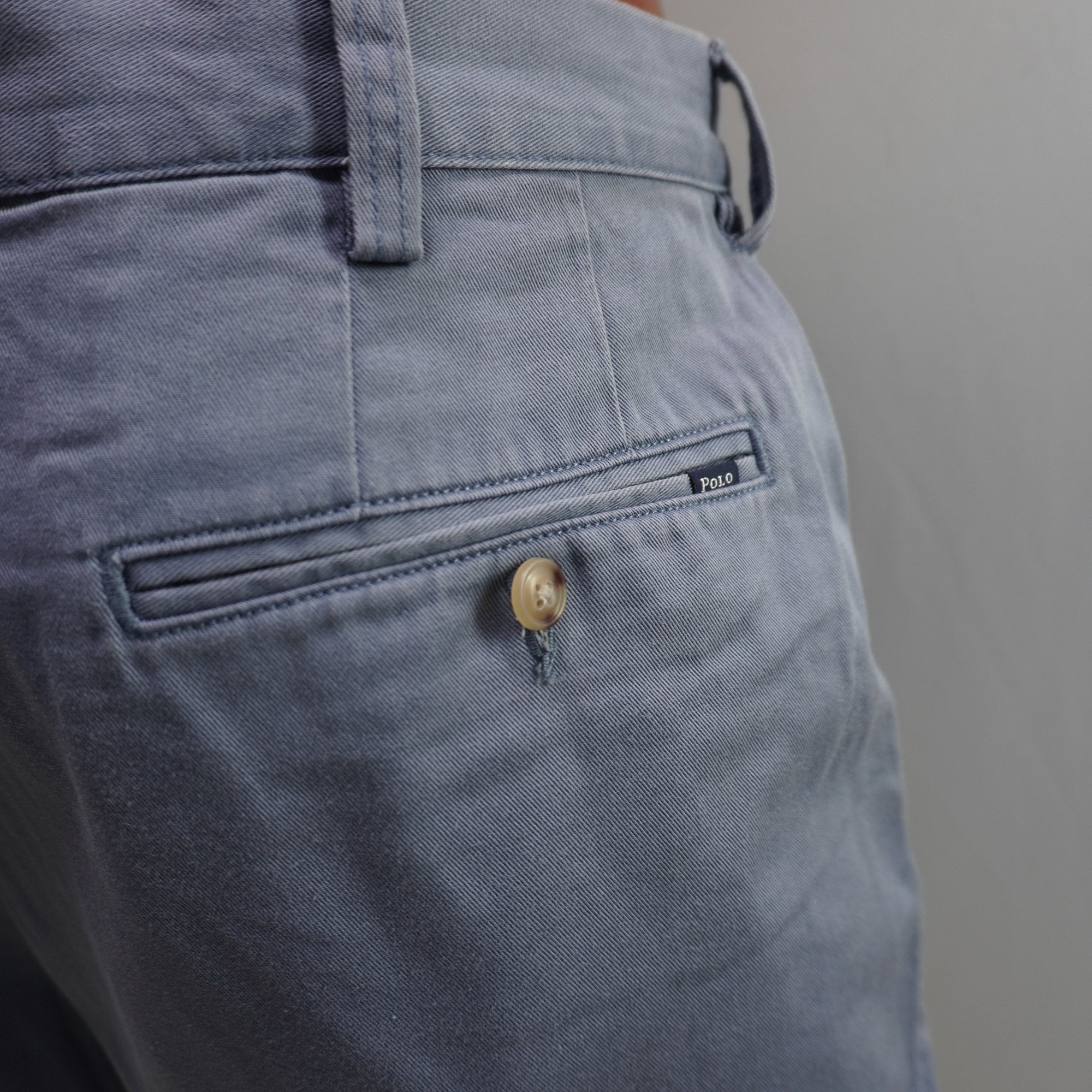 Pantalones Cortos Chinos Ralph Lauren para Hombre - Gris, XL, Usados en Muy Buen Estado