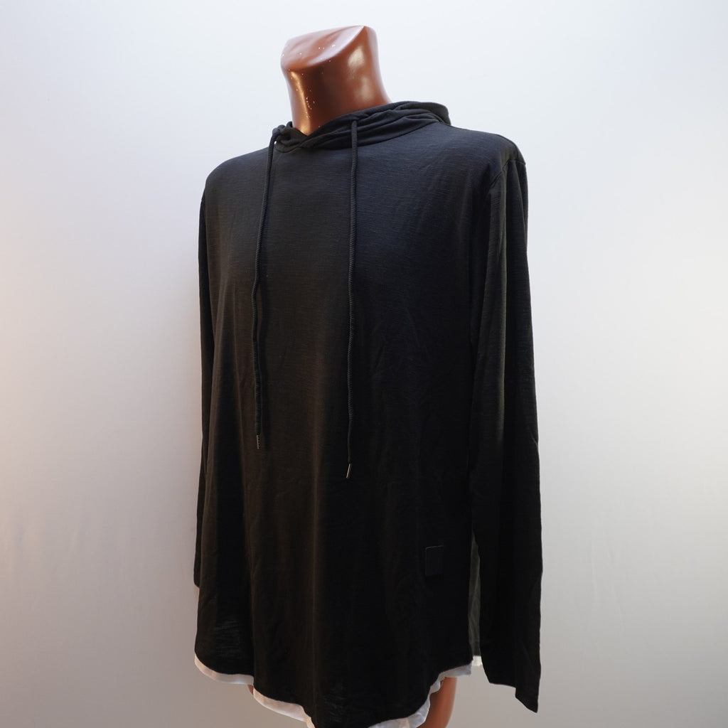 Sudadera con Capucha Siimhwrss para Hombre Usada - Negra, XXL