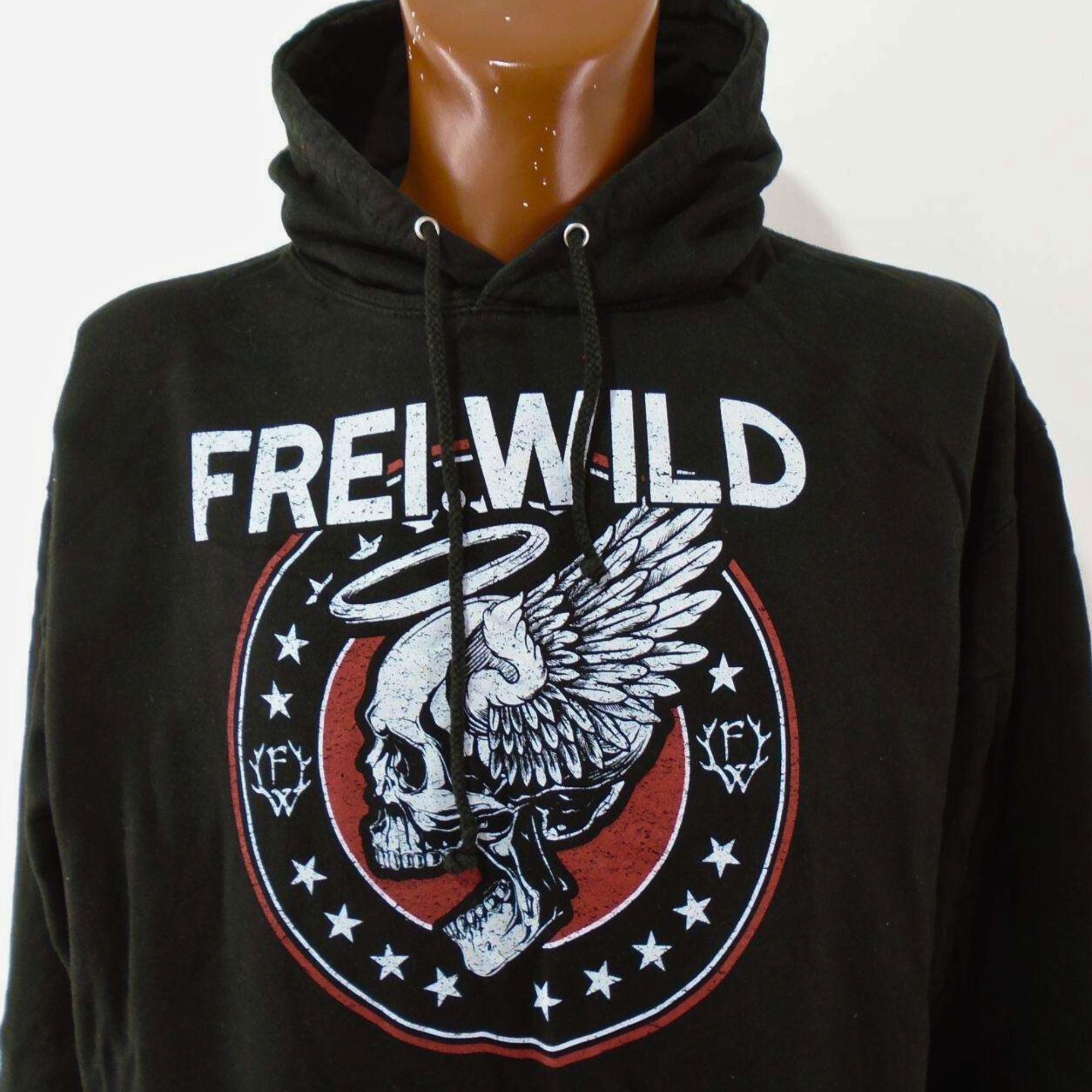Frei.Wild Men's Hoodie in Black, Size XXL: Used in Very Good Condition