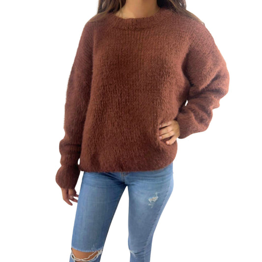 🔥 Italy Moda Women's Brown Sweater, Size L - New Without Tags