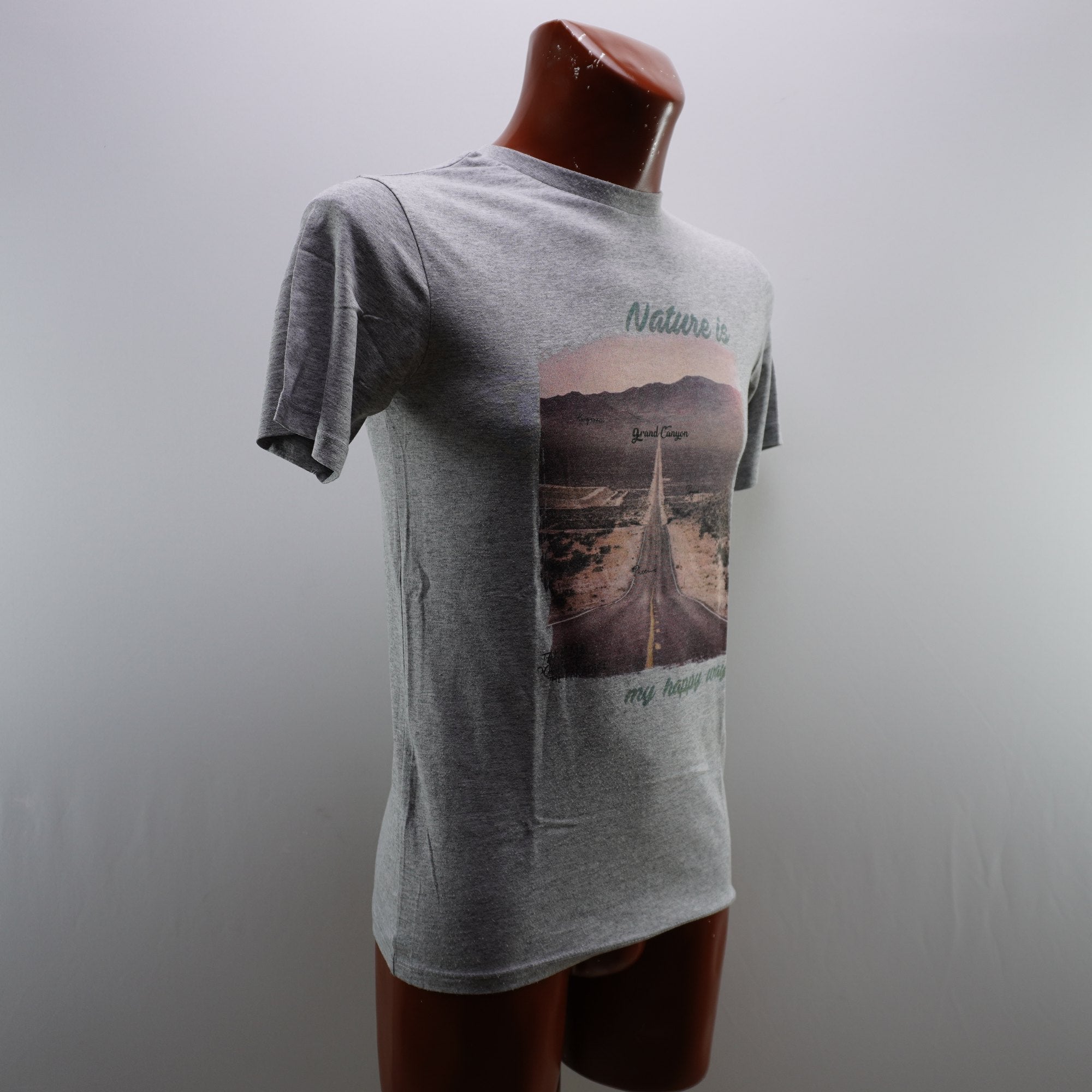 Camiseta de Manga Corta Nature Te para Hombre Usada - Gris, S