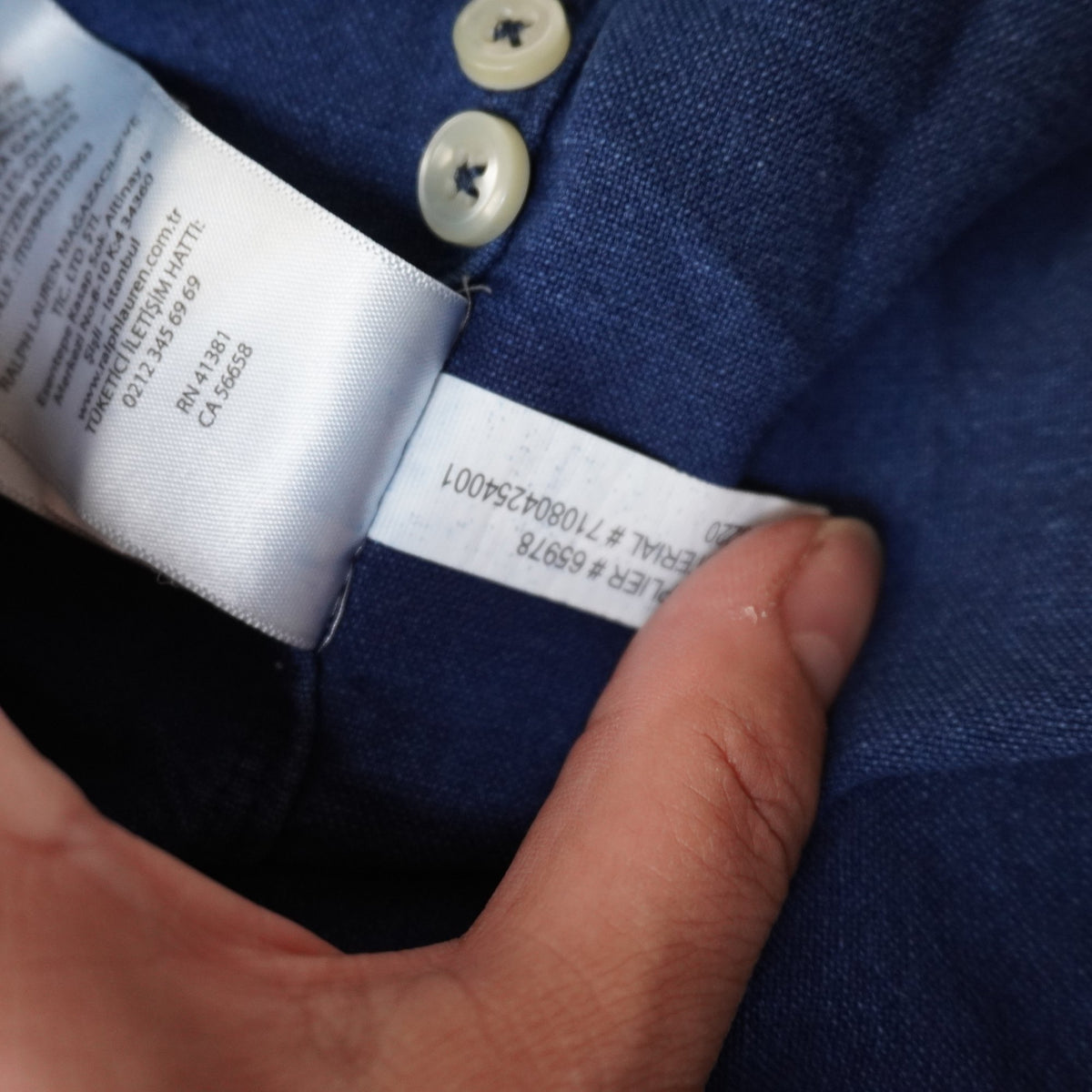 Camisa Henley Ralph Lauren para Hombre Usada - Azul, M