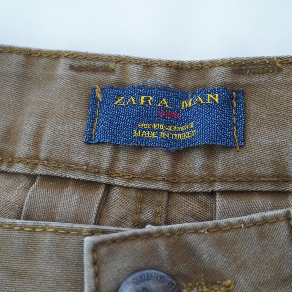 Pantalones Cortos Vaqueros Zara para Hombre Usados - Marrón, S