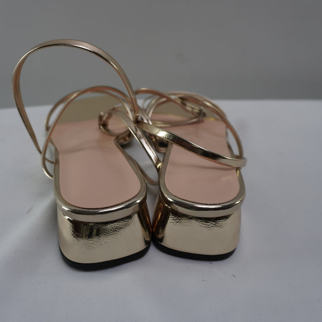 Tacones Dorados para Mujer Usados - Talla 37