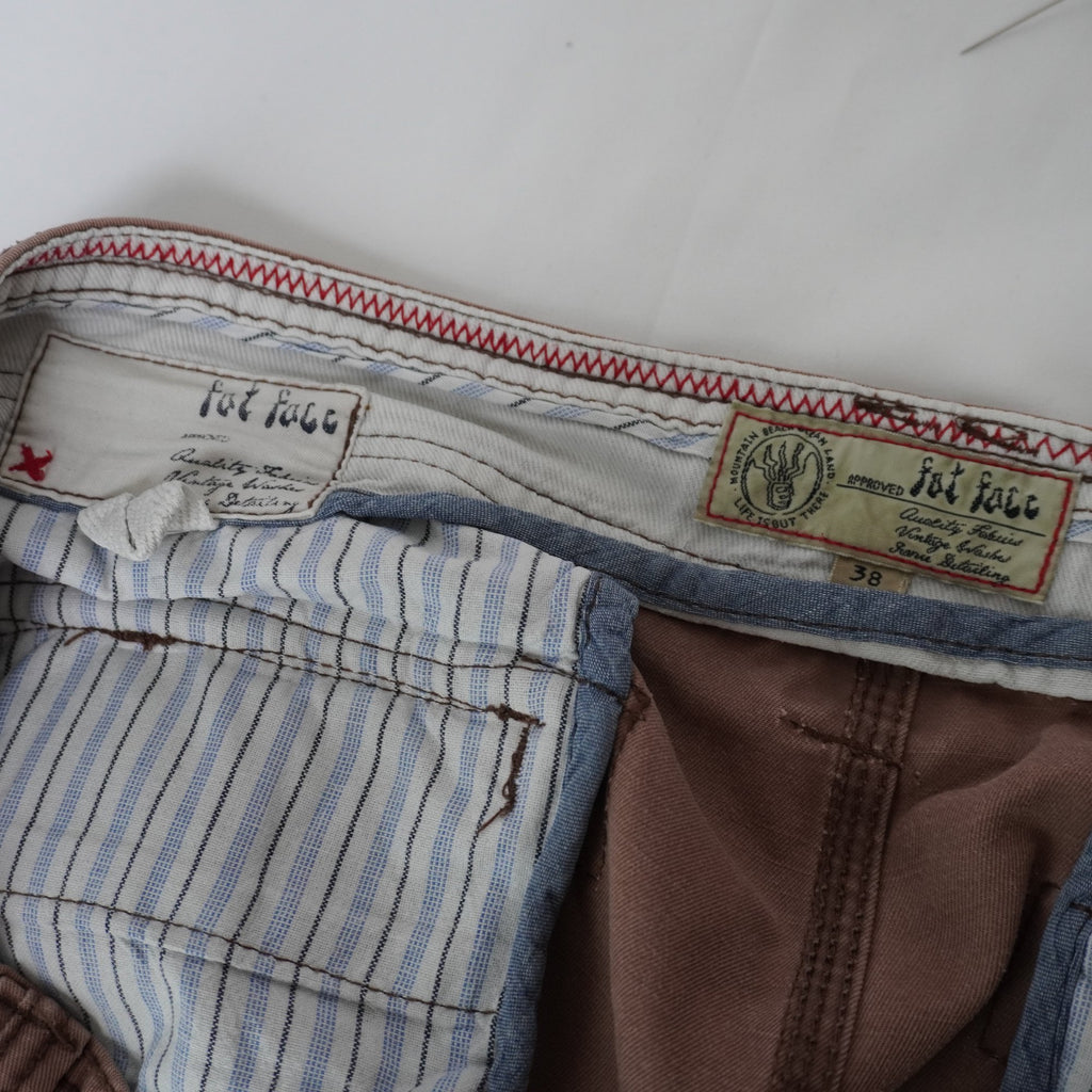 Pantalones Cortos Cargo Fat Face para Hombre - Marrón, XL, Usados en Muy Buen Estado