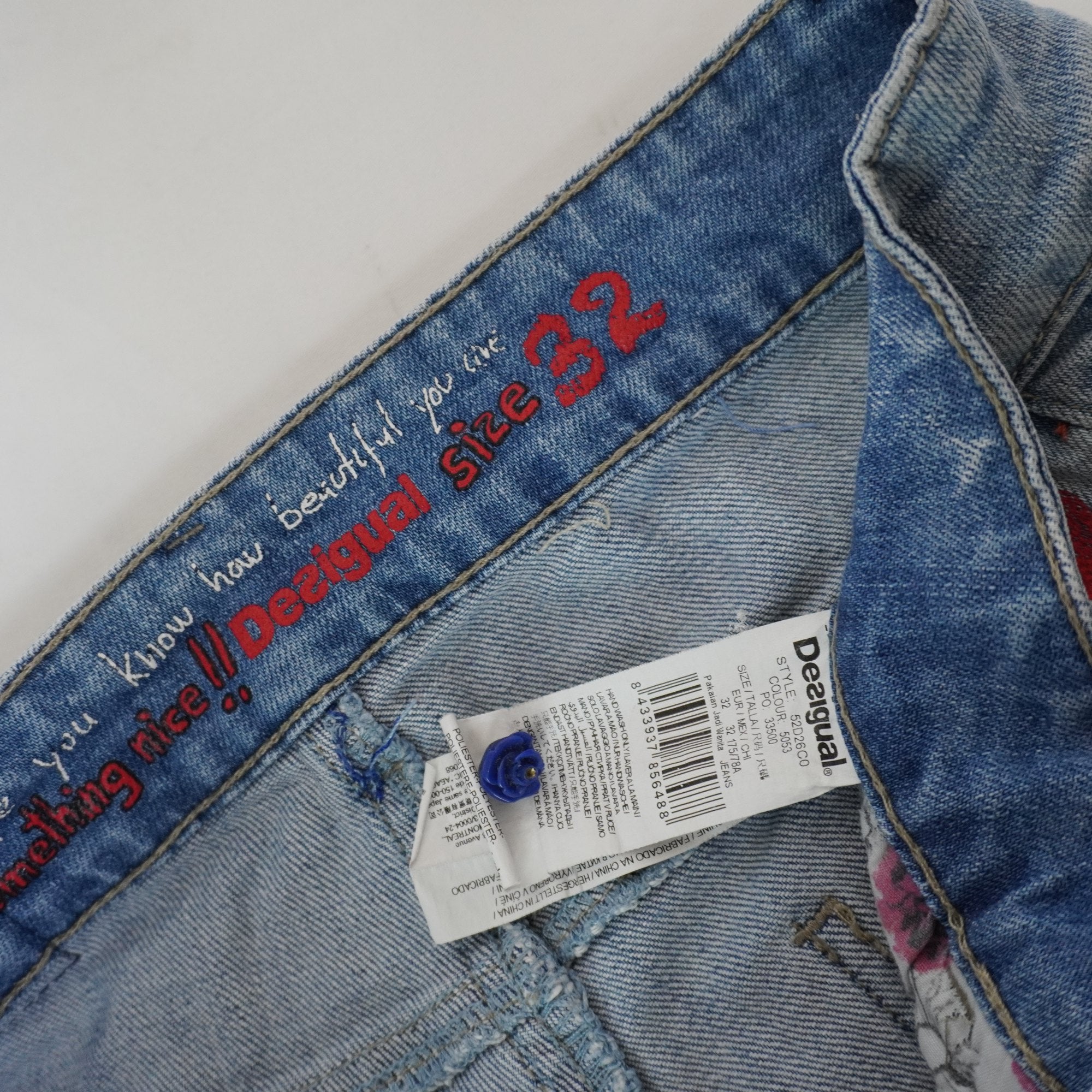 Pantalones Cortos Vaqueros Desigual para Mujer Usados - Azul, L