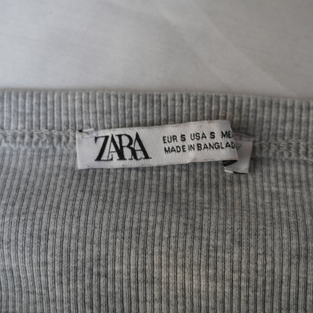 Camiseta sin Mangas Zara para Mujer Usada - Gris, S