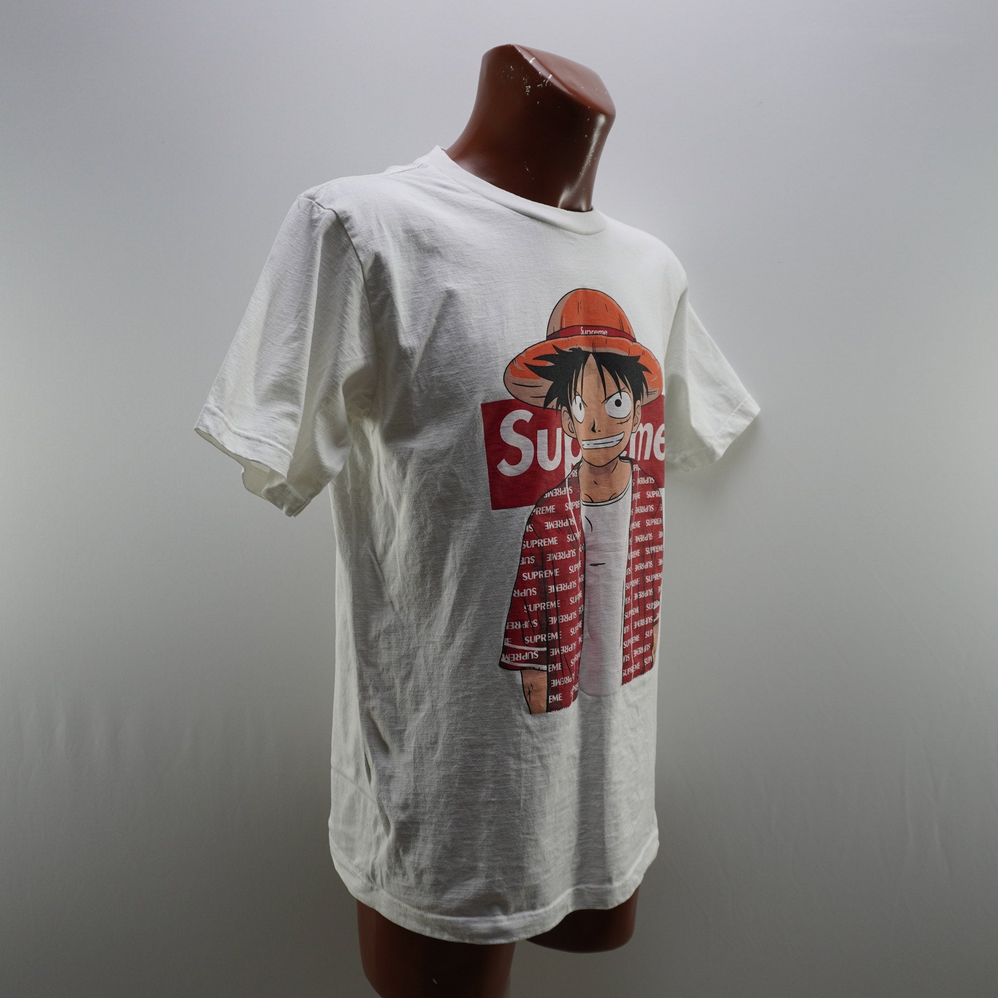 Camiseta de Manga Corta Supreme para Hombre Usada - Blanca, XL