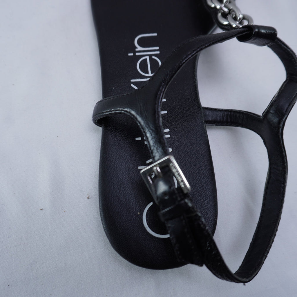 Sandalias Calvin Klein para Mujer Usadas - Negro, Talla 38