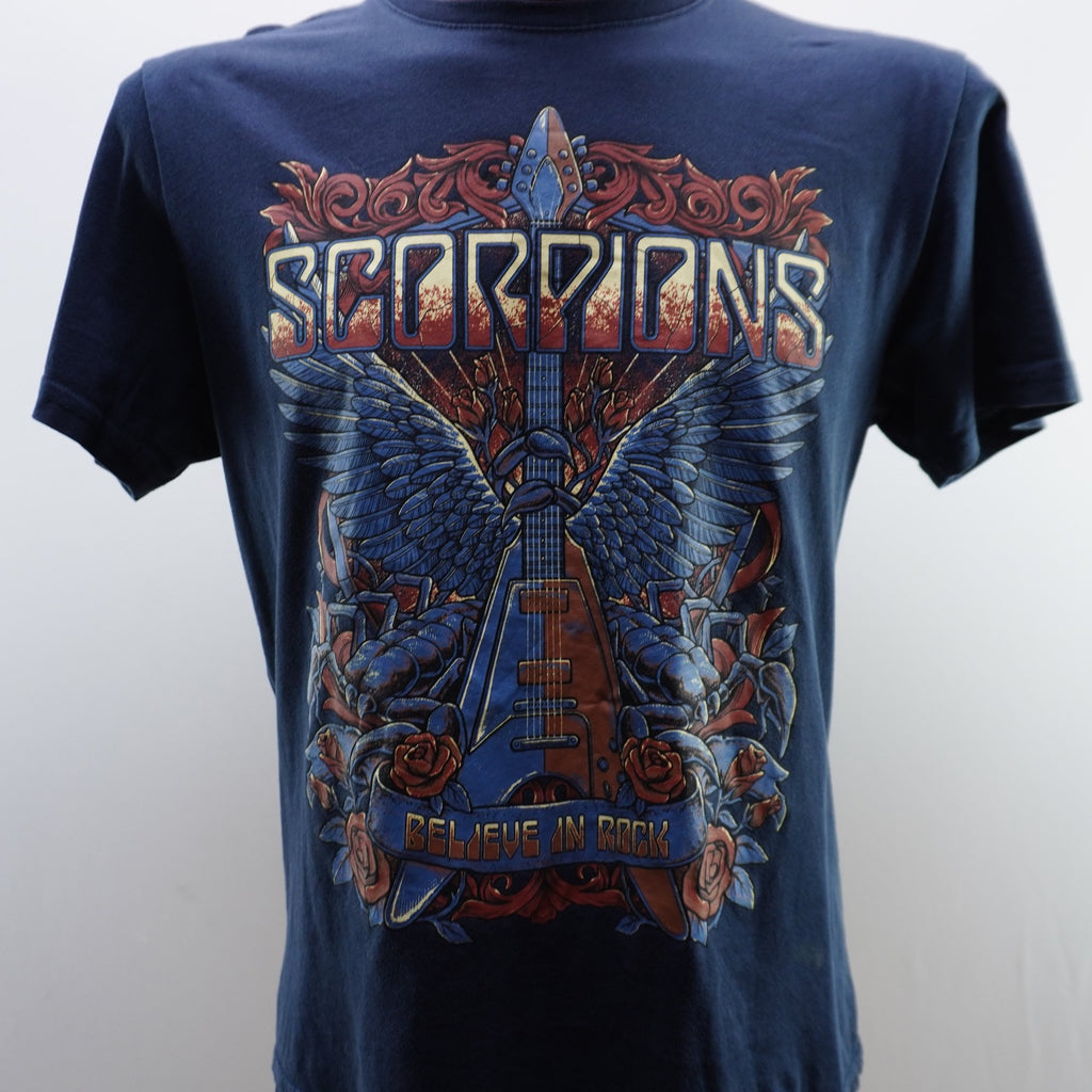 Camiseta Scorpions para Hombre Usada - Azul, M