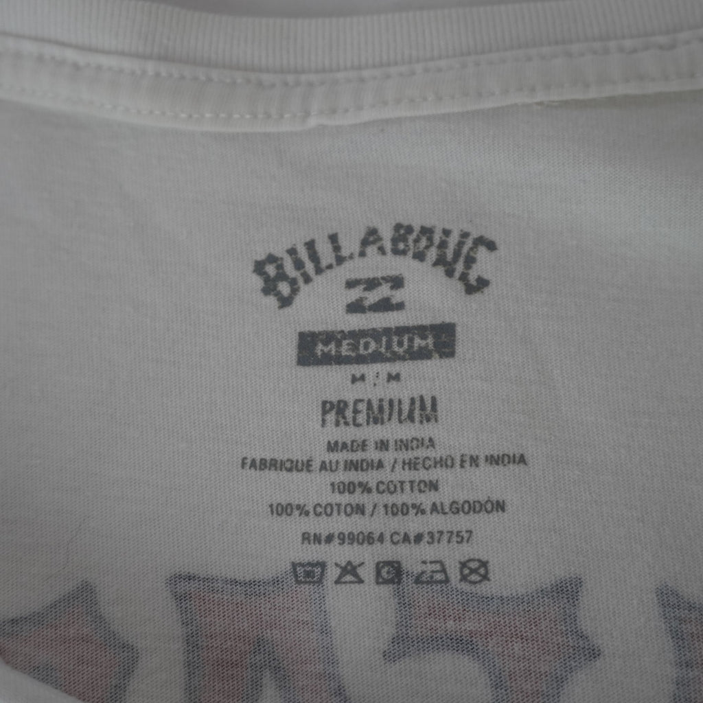 Camiseta de Manga Corta Billabong para Hombre Usada - Blanca, M