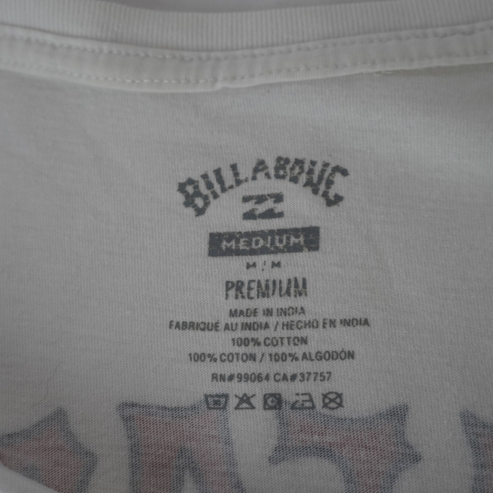 Camiseta de Manga Corta Billabong para Hombre Usada - Blanca, M
