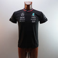 Camiseta de Manga Corta Mercedes para Hombre Usada - Negra, S
