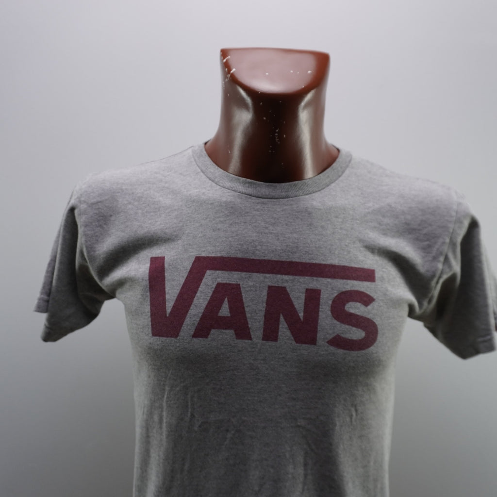 Camiseta de Manga Corta Vans para Hombre - Gris, S, Usada en Muy Buen Estado