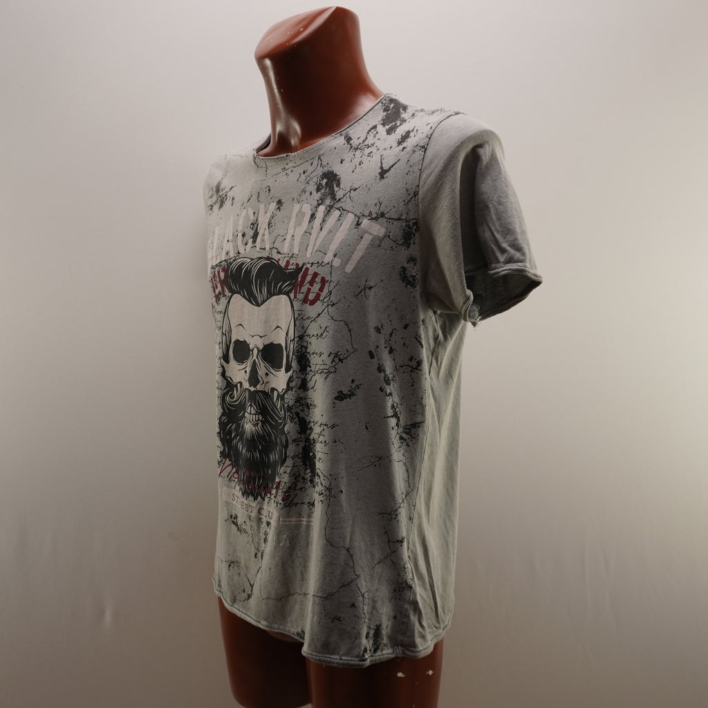 Camiseta de Manga Corta Much More para Hombre Usada - Gris, M