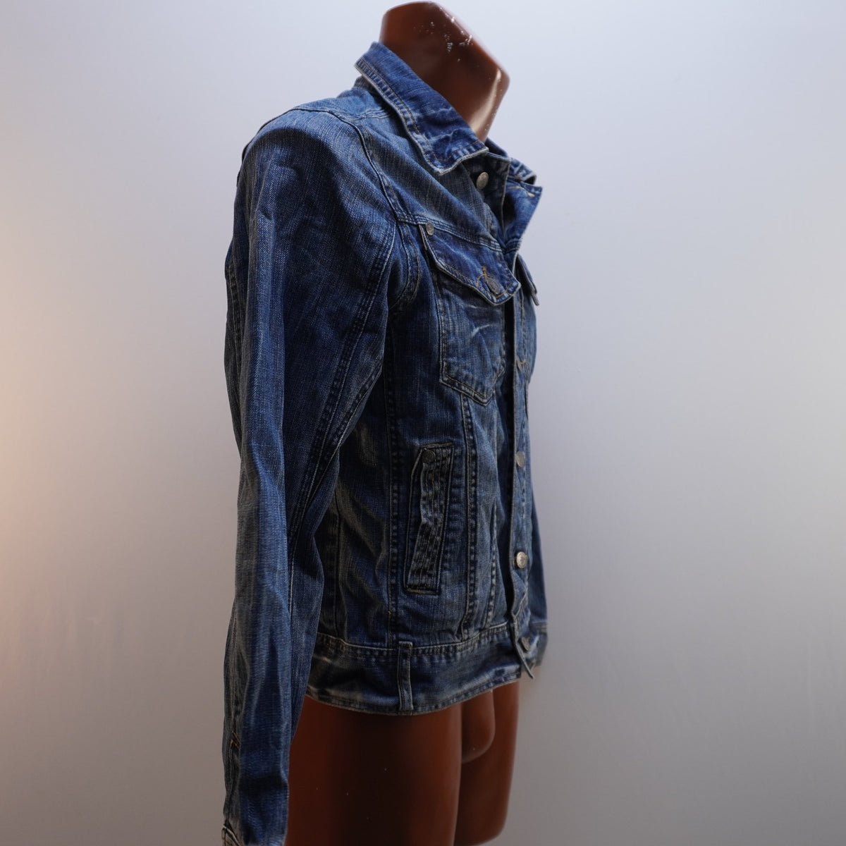 Cazadora Vaquera Tom Thompson para Hombre Usada - Azul, Pequeño (S)