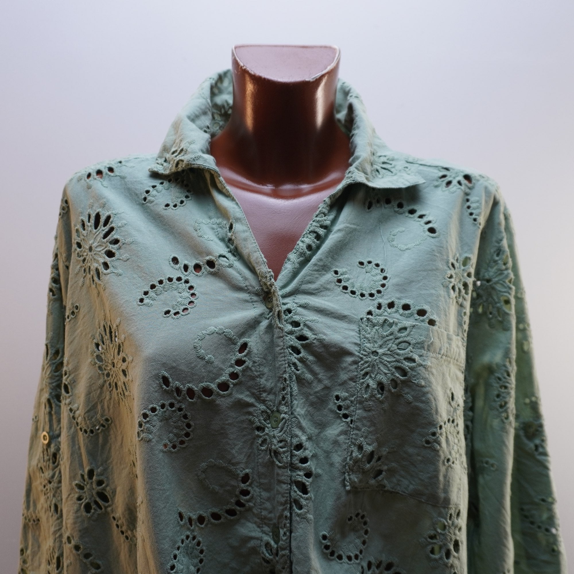 Camisa de Vestir Pescara para Mujer Verde - XL, Usada en Muy Buen Estado