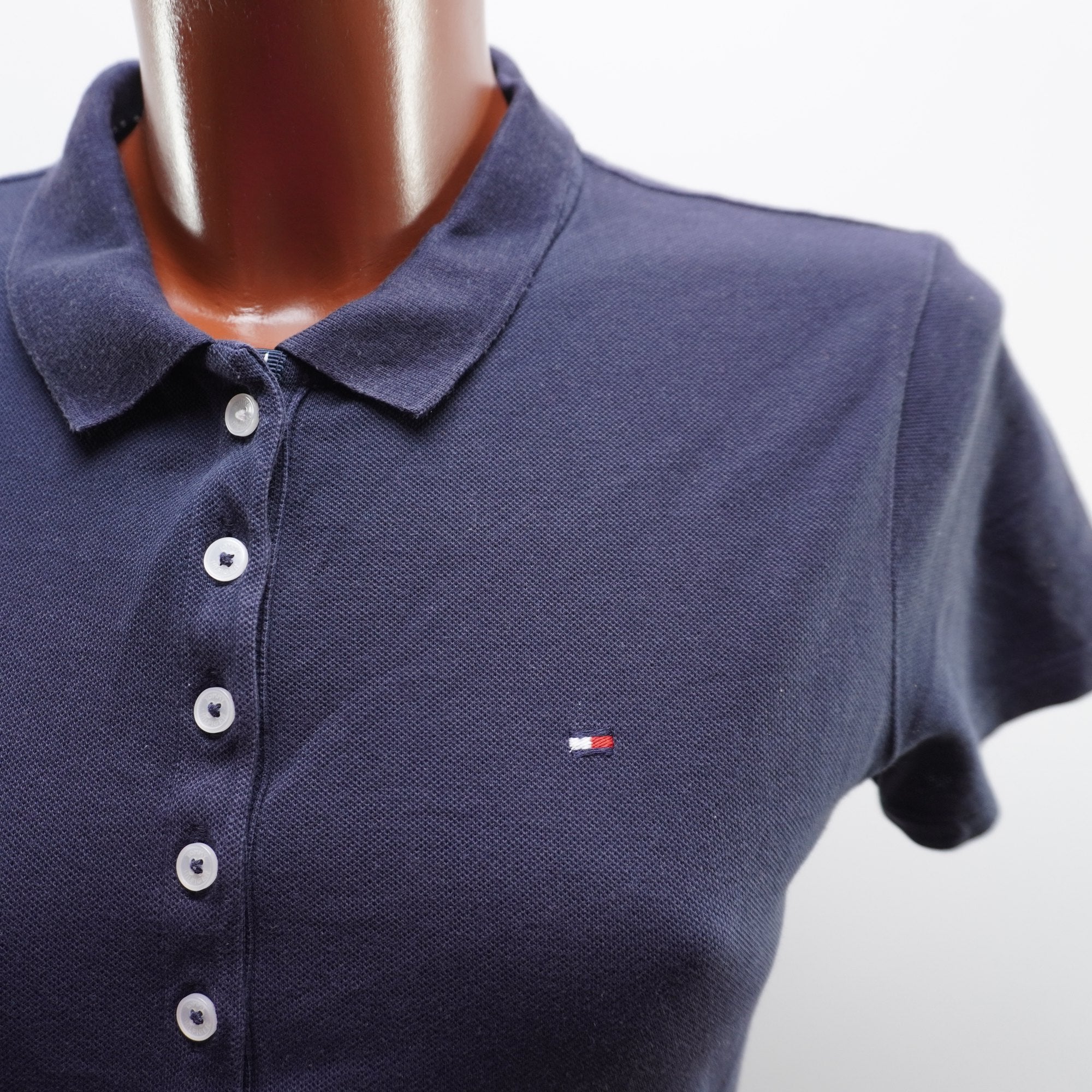 Vestido de Algodón Azul Marino para Mujer - Talla Grande, Usado en Muy Buen Estado