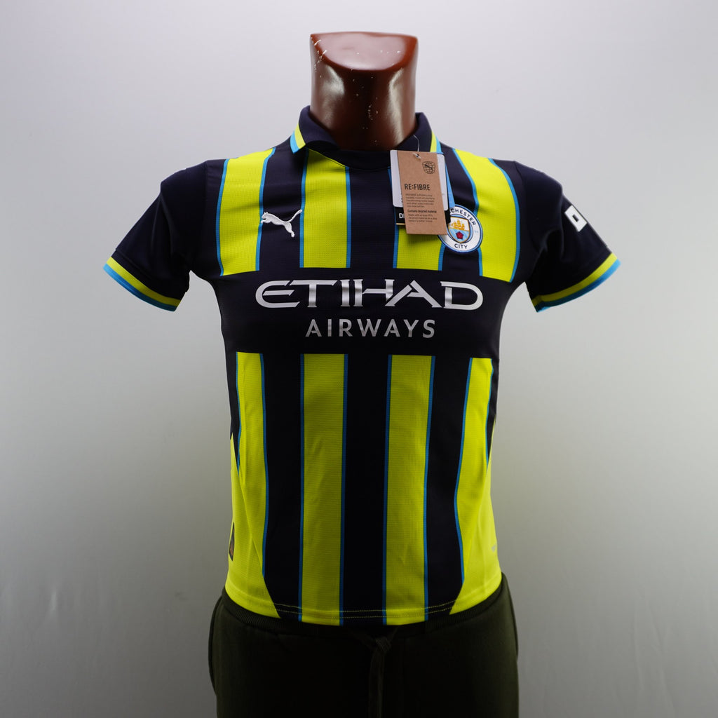 Camiseta de Manga Corta Puma Manchester para Niños Usada - Negra, Talla 152