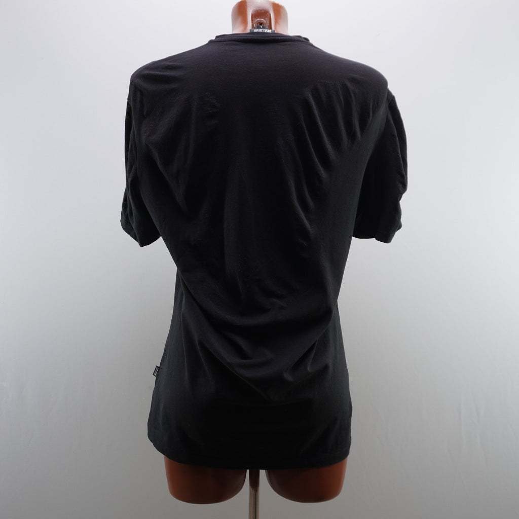 Camiseta de Manga Corta Roberto Cavalli para Mujer - Negro, L, Usada en Muy Buen Estado