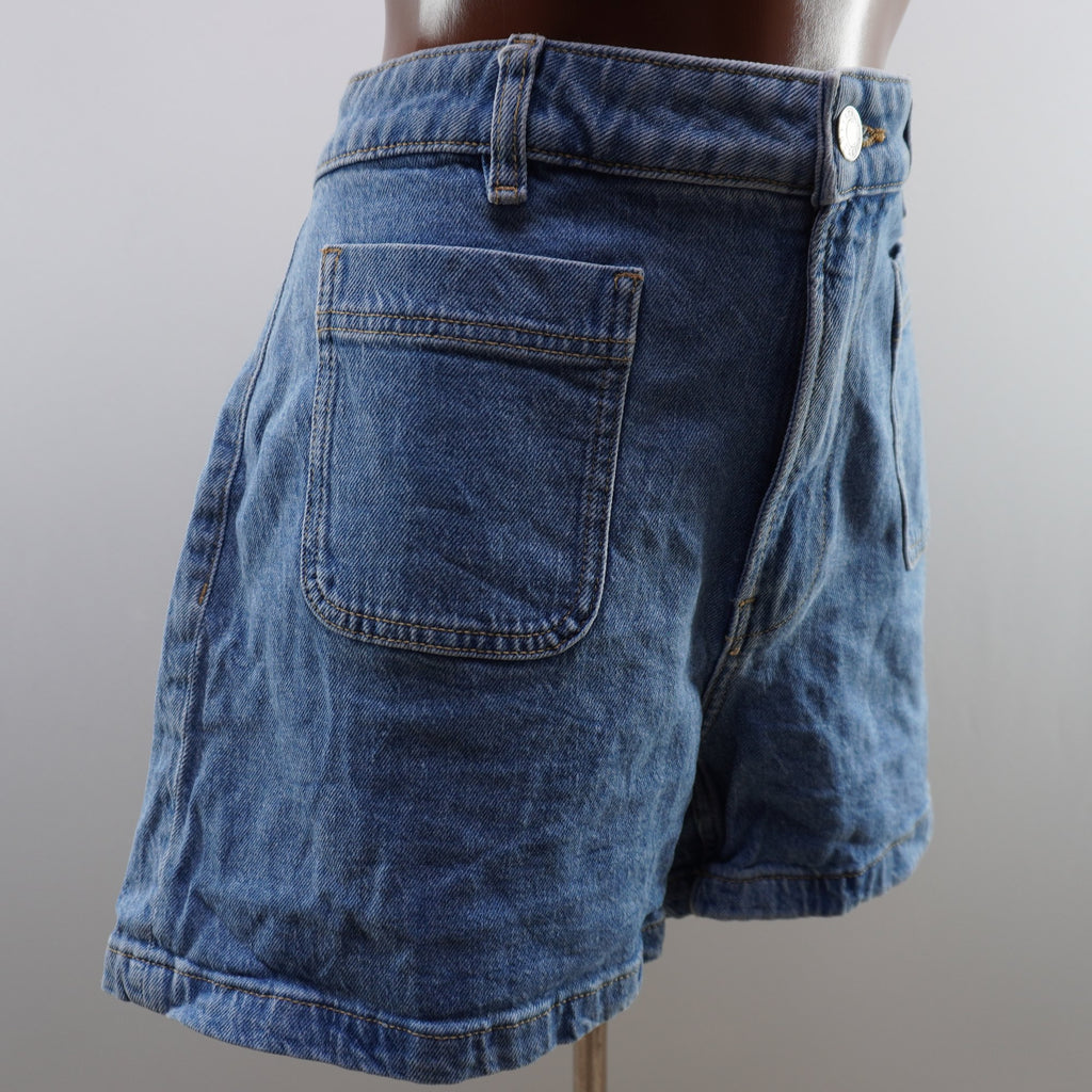 Pantalones Cortos Vaqueros MNG para Mujer Usados - Azul, XXL