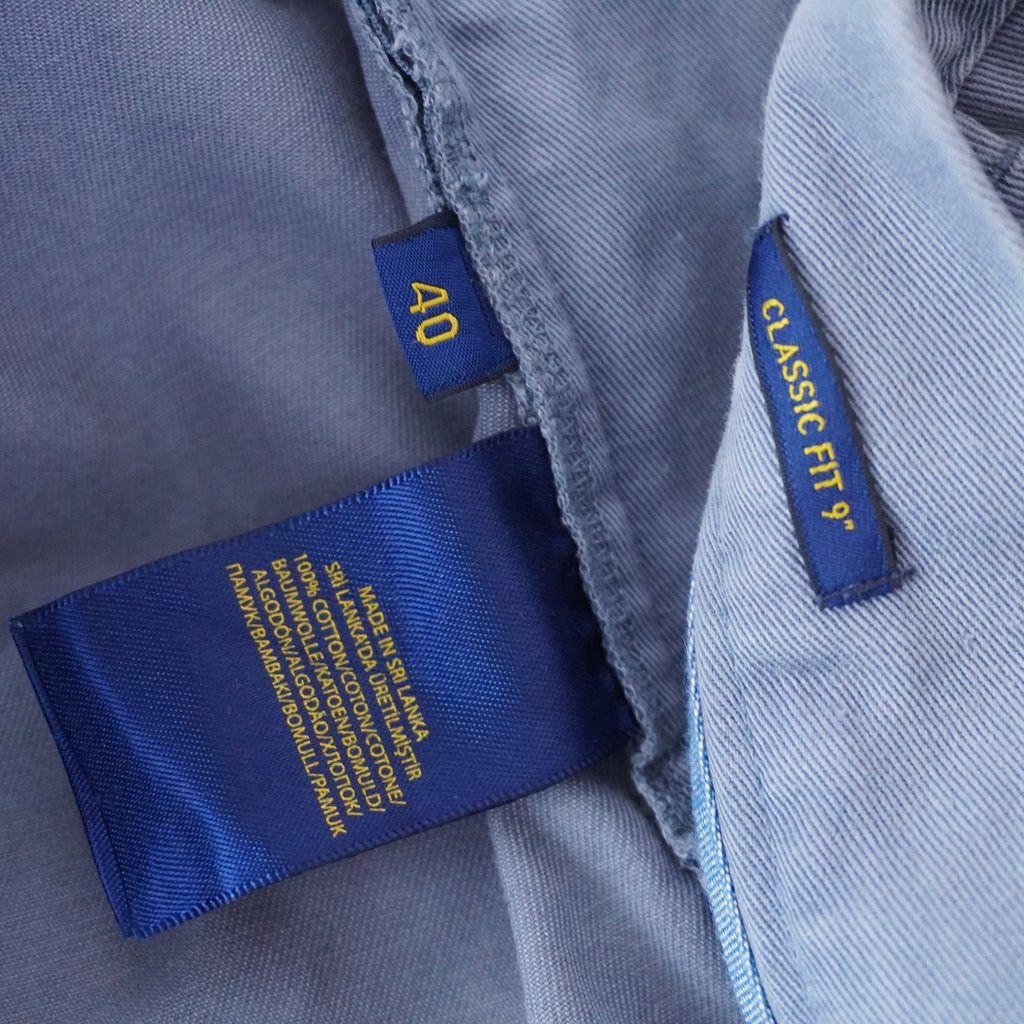 Pantalones Cortos Chinos Ralph Lauren para Hombre - Gris, XL, Usados en Muy Buen Estado