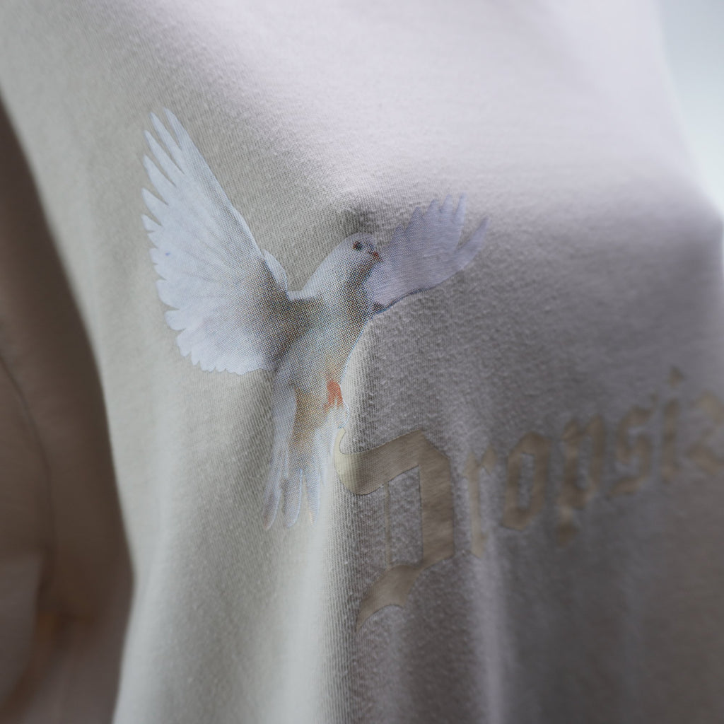 Camiseta de Manga Corta Dropsize para Mujer Usada - Beige, L