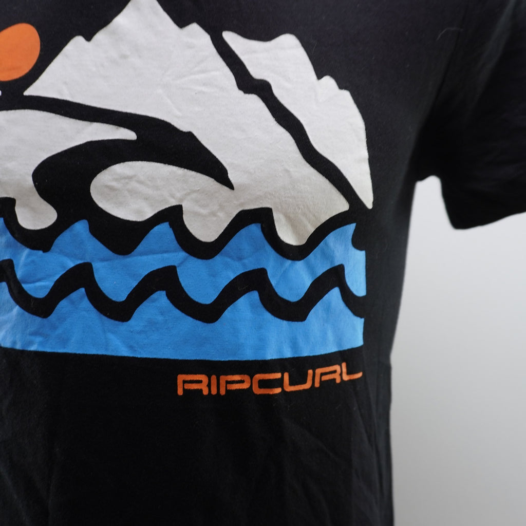 Camiseta de Manga Corta Rip Curl para Hombre - Negro, S (Usada en Muy Buen Estado)