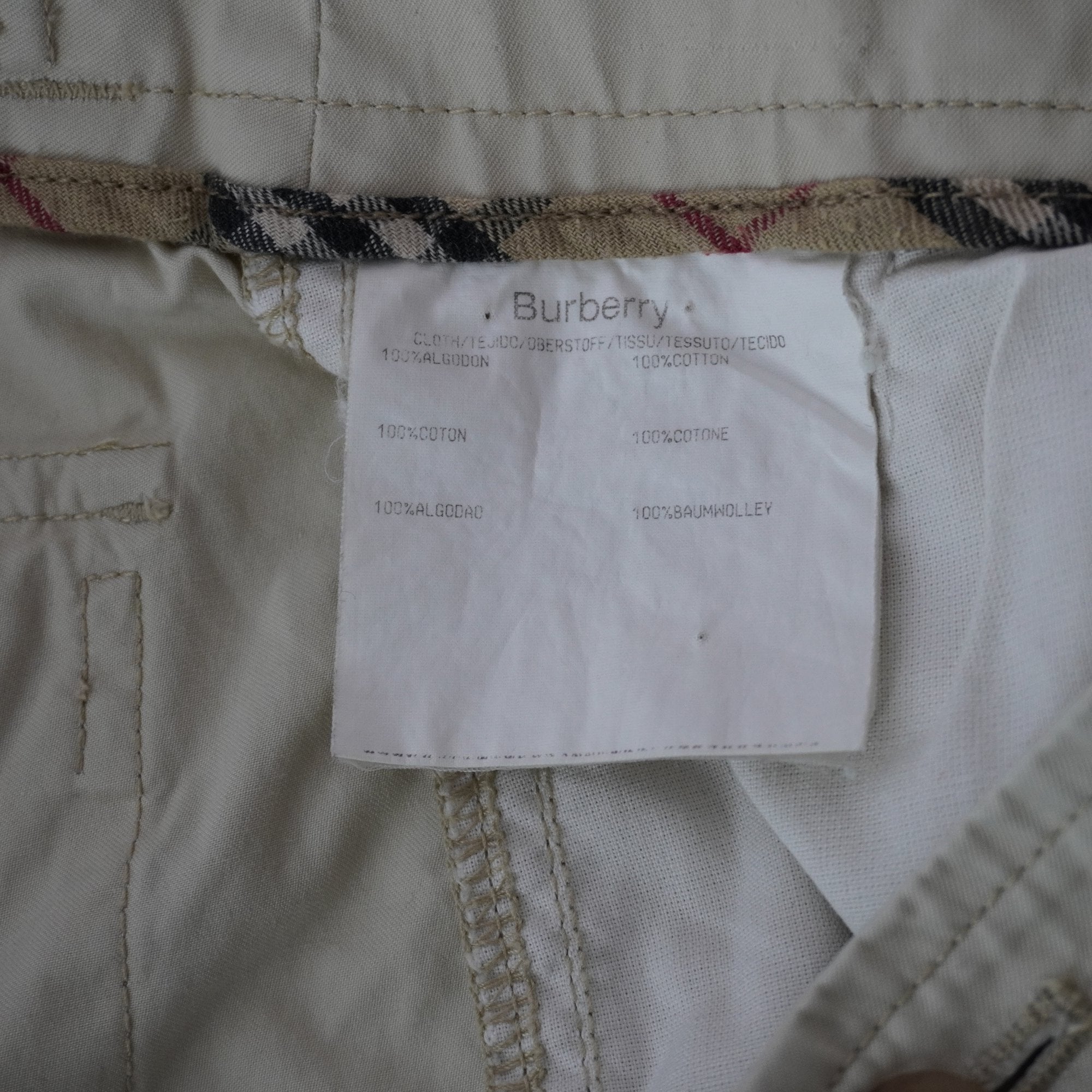 Pantalones Cortos Vaqueros Burberry para Hombre Usados - Beige, L