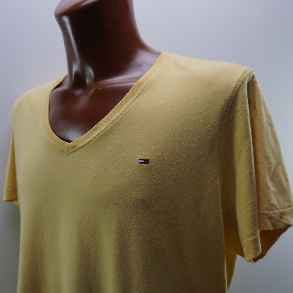 Camiseta de Manga Corta Tommy Hilfiger para Hombre Usada - Amarillo, XXL