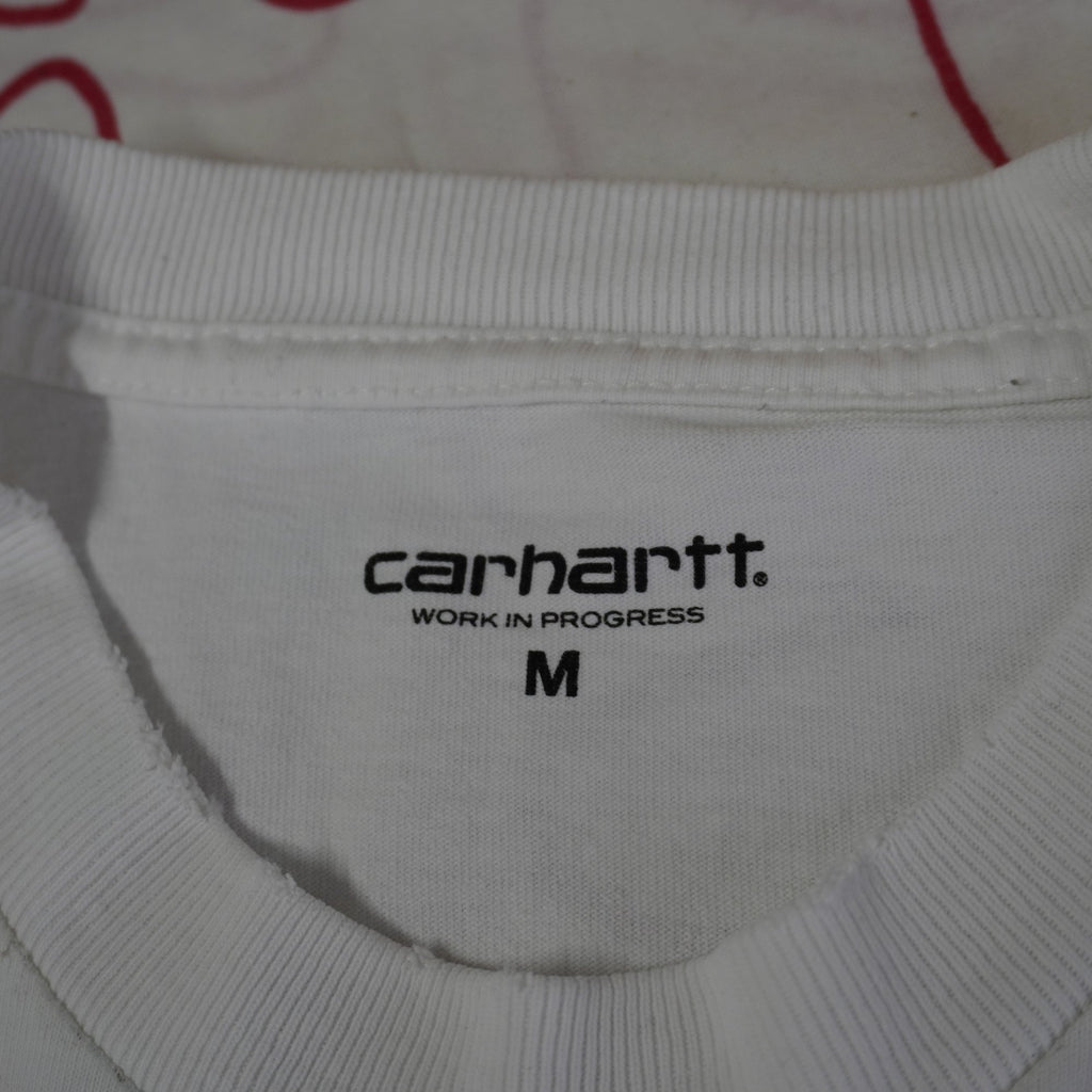 Camiseta de Manga Corta Carhartt para Hombre - Blanca, M, Usada en Muy Buen Estado