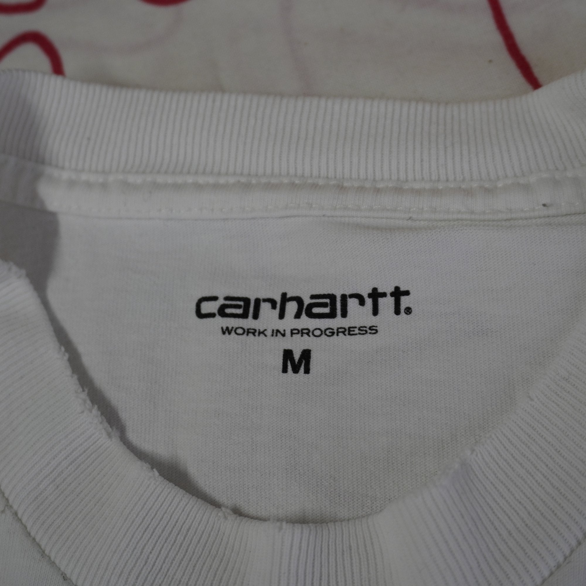 Camiseta de Manga Corta Carhartt para Hombre - Blanca, M, Usada en Muy Buen Estado