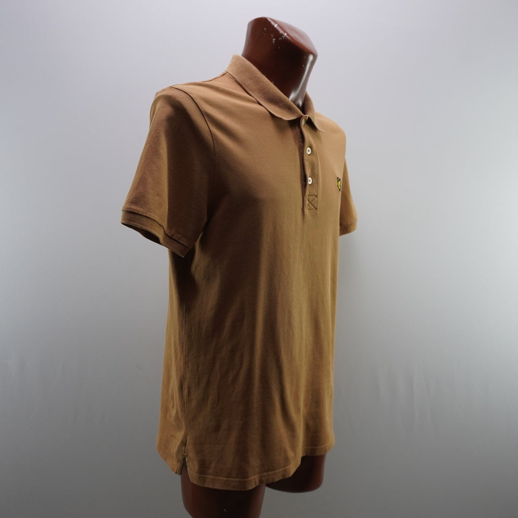 Camiseta de Manga Corta Lyle & Scott para Hombre - Marrón, L (Usada en Muy Buen Estado)