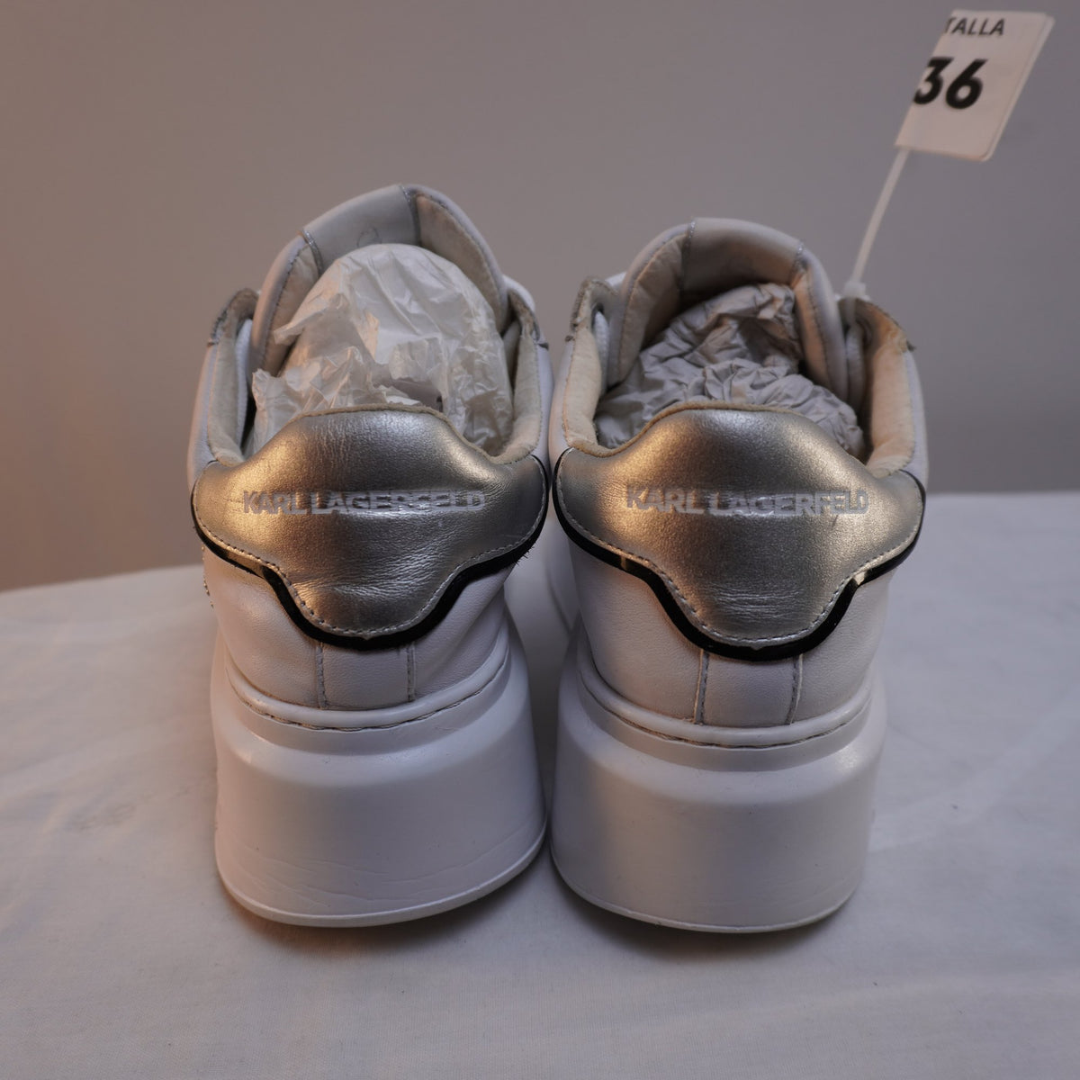 Zapatillas Karl Lagerfeld para Mujer Usadas - Blancas, Talla 36