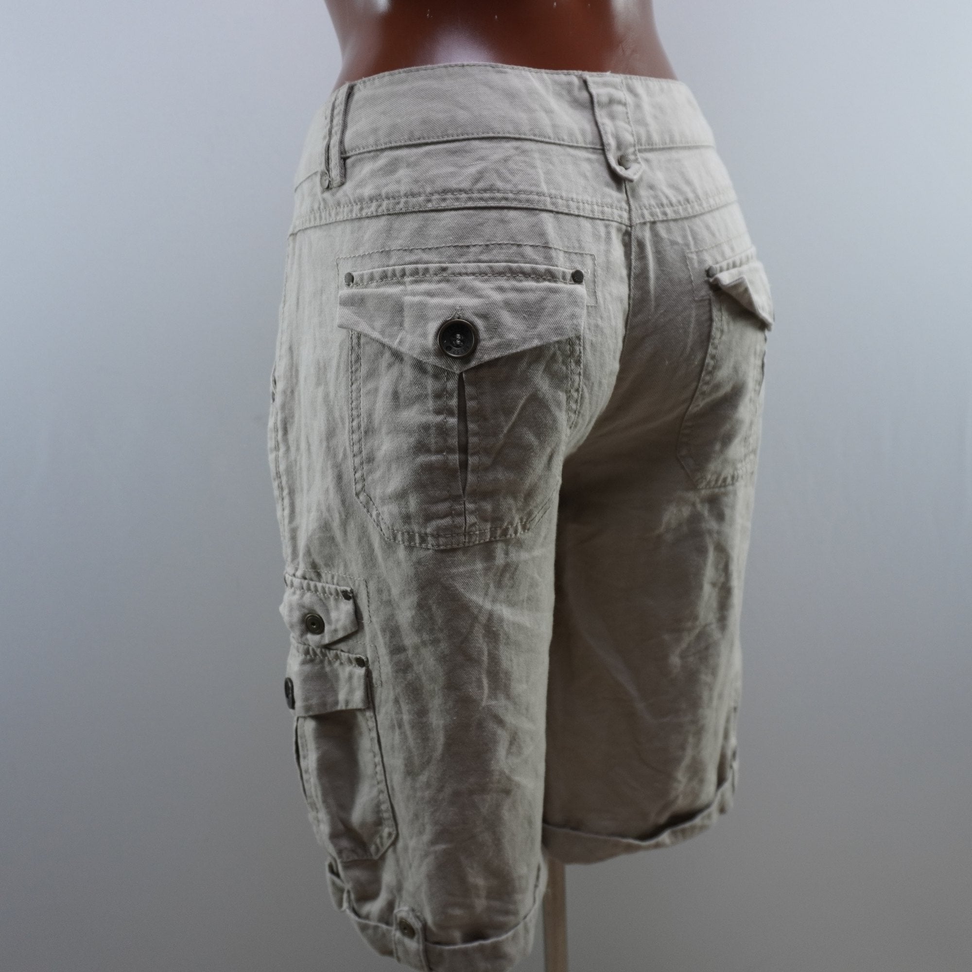 Pantalones Cortos Vaqueros Yessica para Mujer Usados - Beige, L
