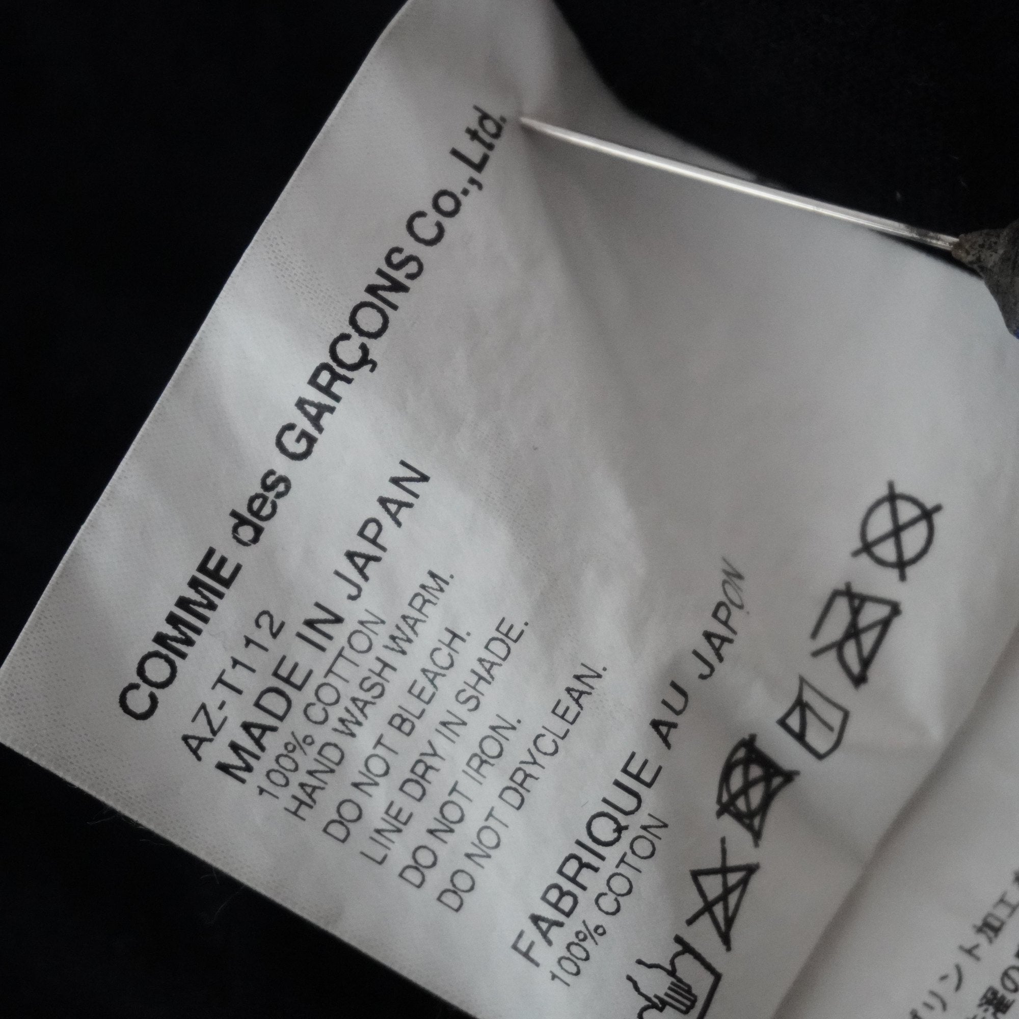 Camiseta de Manga Corta Comme des Garcons para Mujer - Negra, L (Usada en Muy Buen Estado)
