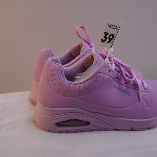 Zapatillas Skechers para Mujer Usadas - Púrpura, Talla 39