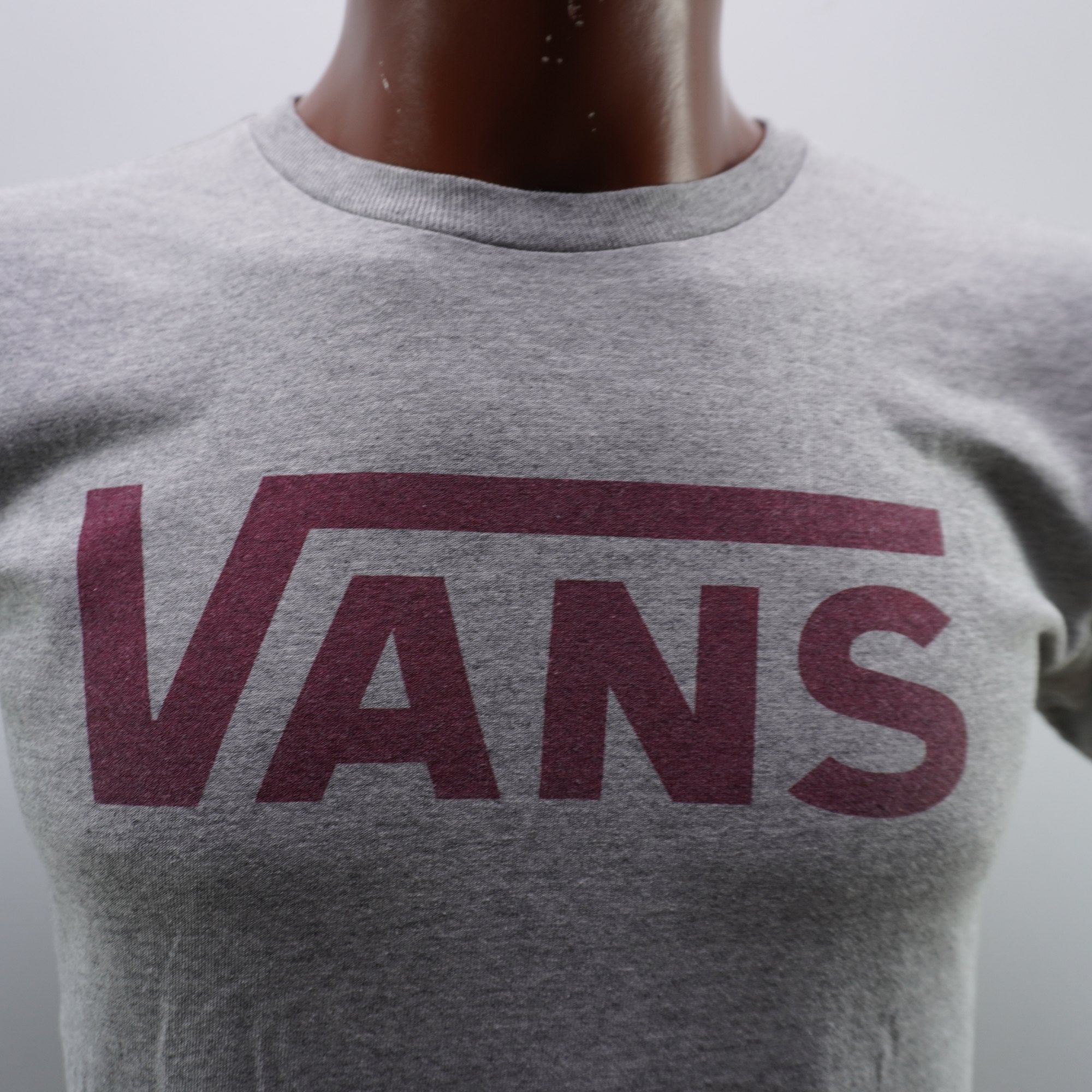 Camiseta de Manga Corta Vans para Hombre - Gris, S, Usada en Muy Buen Estado