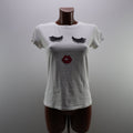 Camiseta de Manga Corta Rose Blu Candida para Mujer - Blanco, M (Usada en Muy Buen Estado)