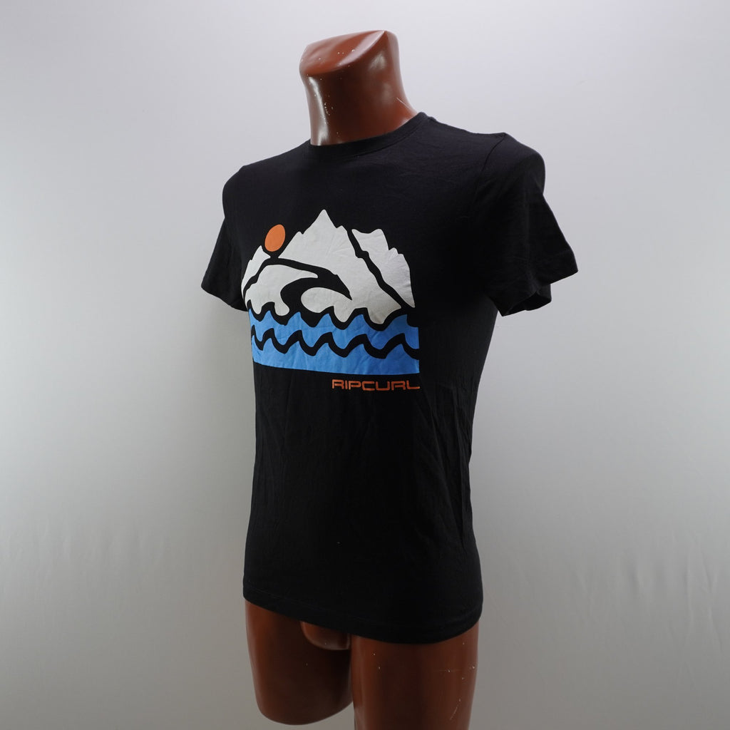 Camiseta de Manga Corta Rip Curl para Hombre - Negro, S (Usada en Muy Buen Estado)