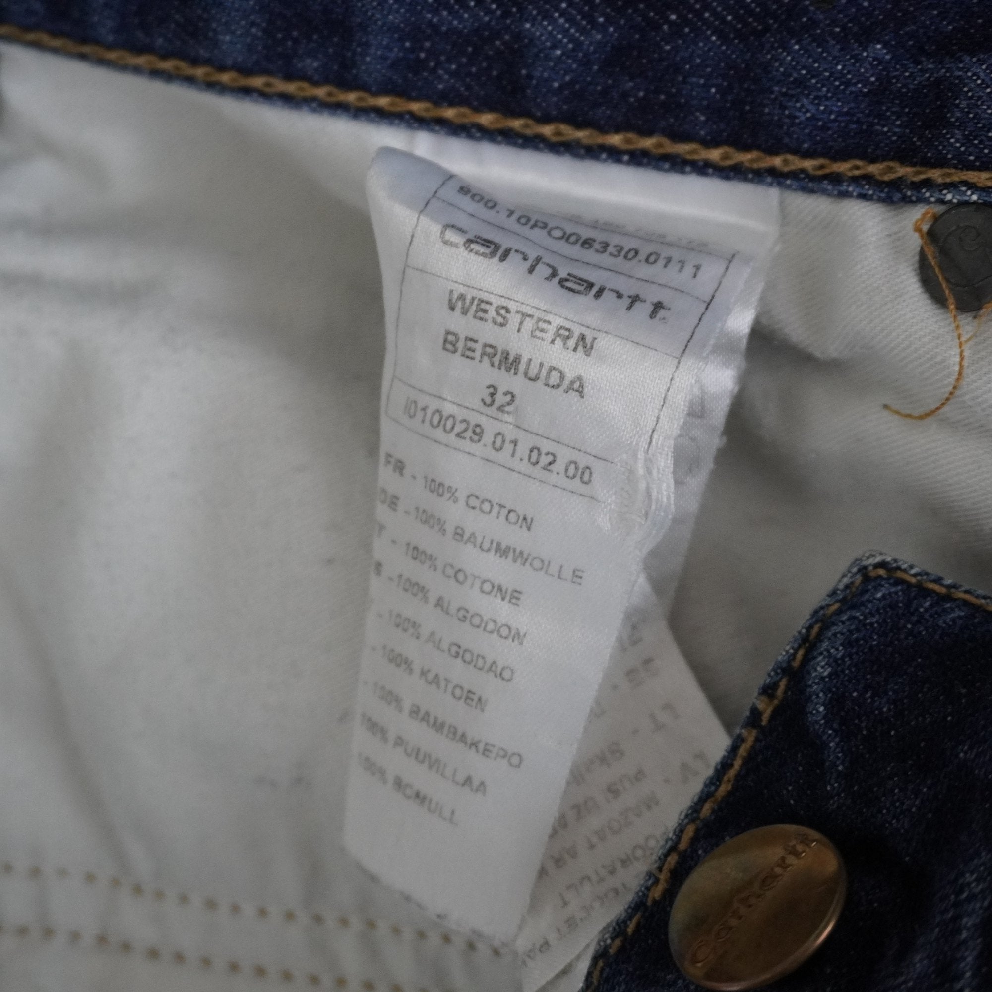 Pantalones Cortos Vaqueros Carhartt para Hombre - Azul, Grande (L)