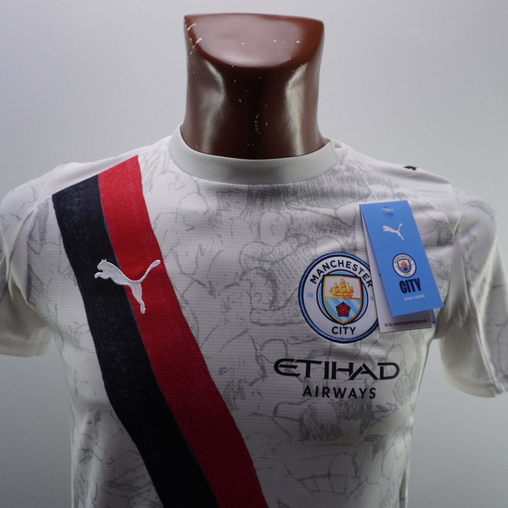 Camiseta de Manga Corta Puma Manchester para Otros - Blanca, Talla 164, Usada en Buen Estado