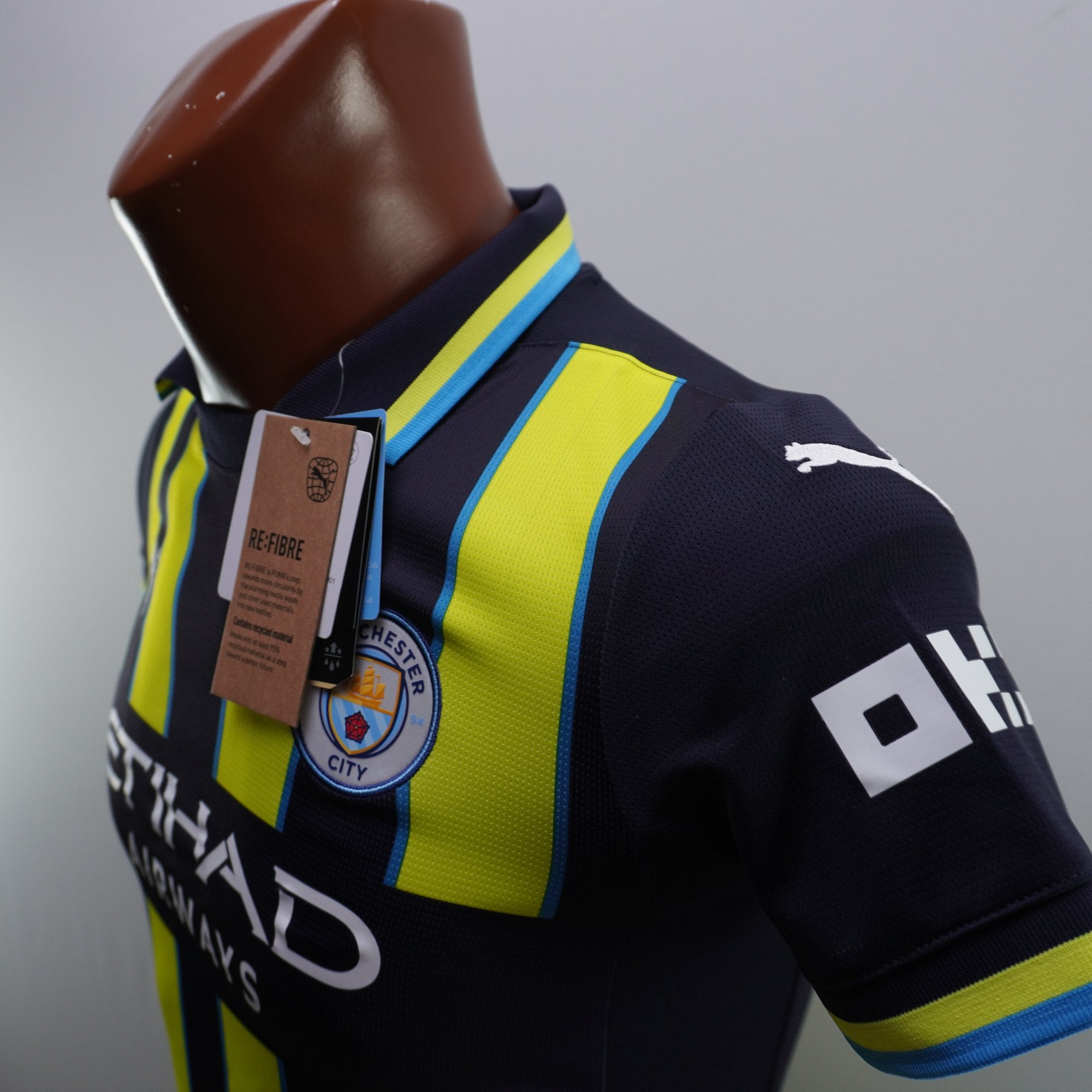 Camiseta de Manga Corta Puma Manchester para Niños Usada - Negra, Talla 152