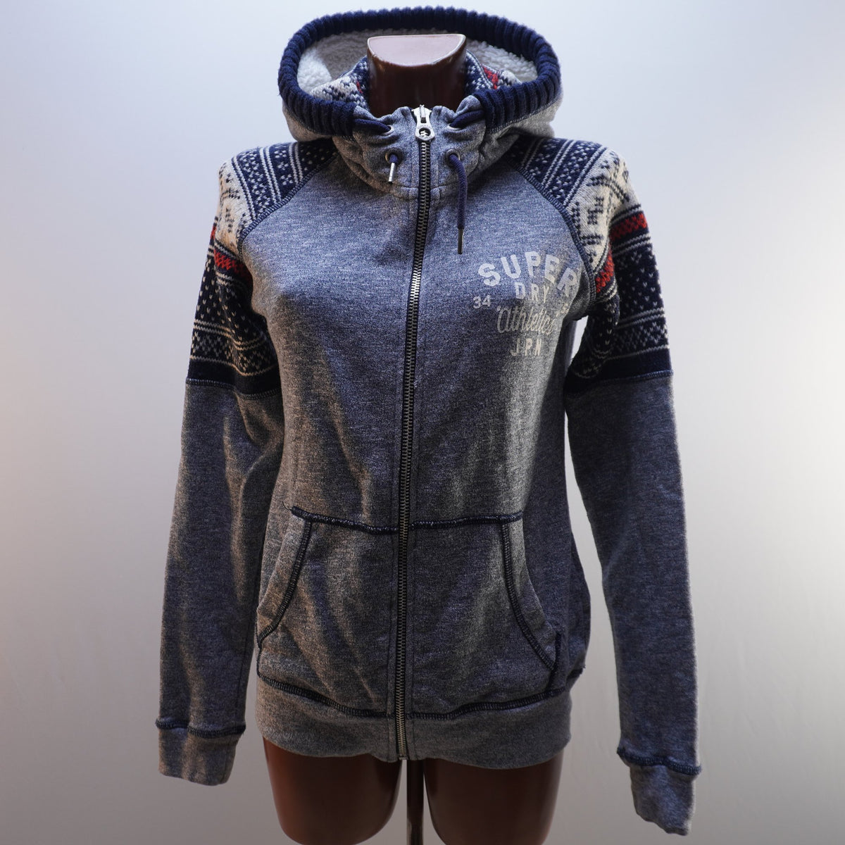 Sudadera con Capucha Superdry para Mujer Usada - Gris, L