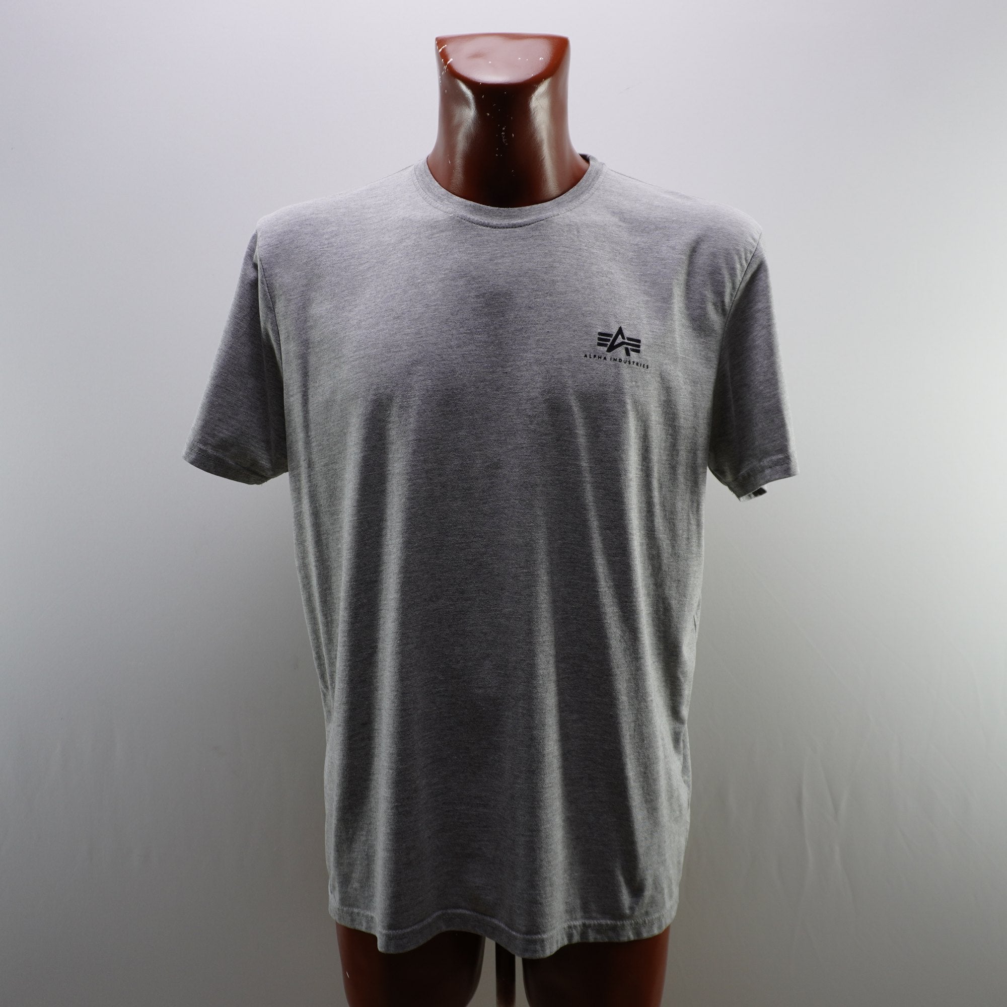 Camiseta de Manga Corta Alpha Industries para Hombre - Gris, XL, Usada en Muy Buen Estado