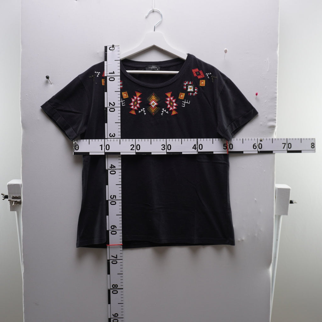 Camiseta de Manga Corta Hands para Mujer - Negro, M (Usada en Muy Buen Estado)
