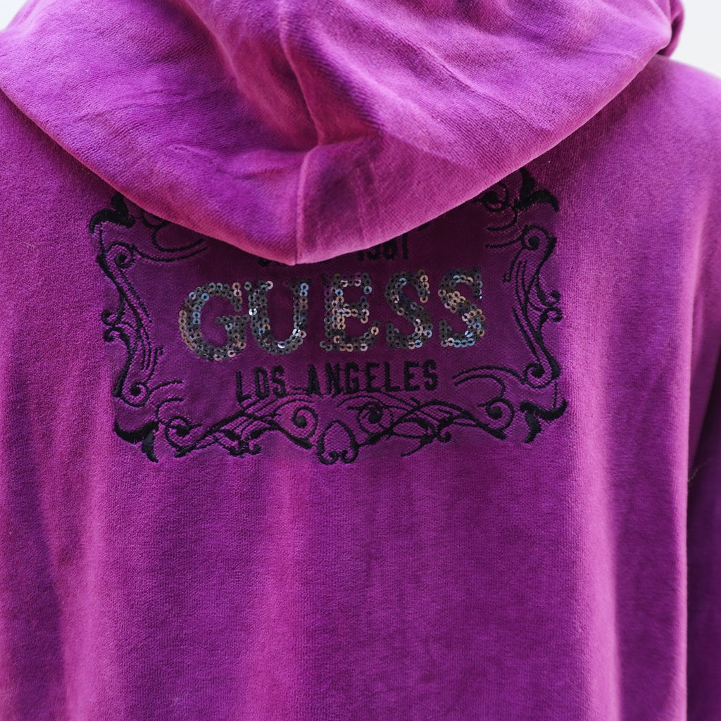 Sudadera con Capucha Guess para Mujer Usada - Púrpura, XL