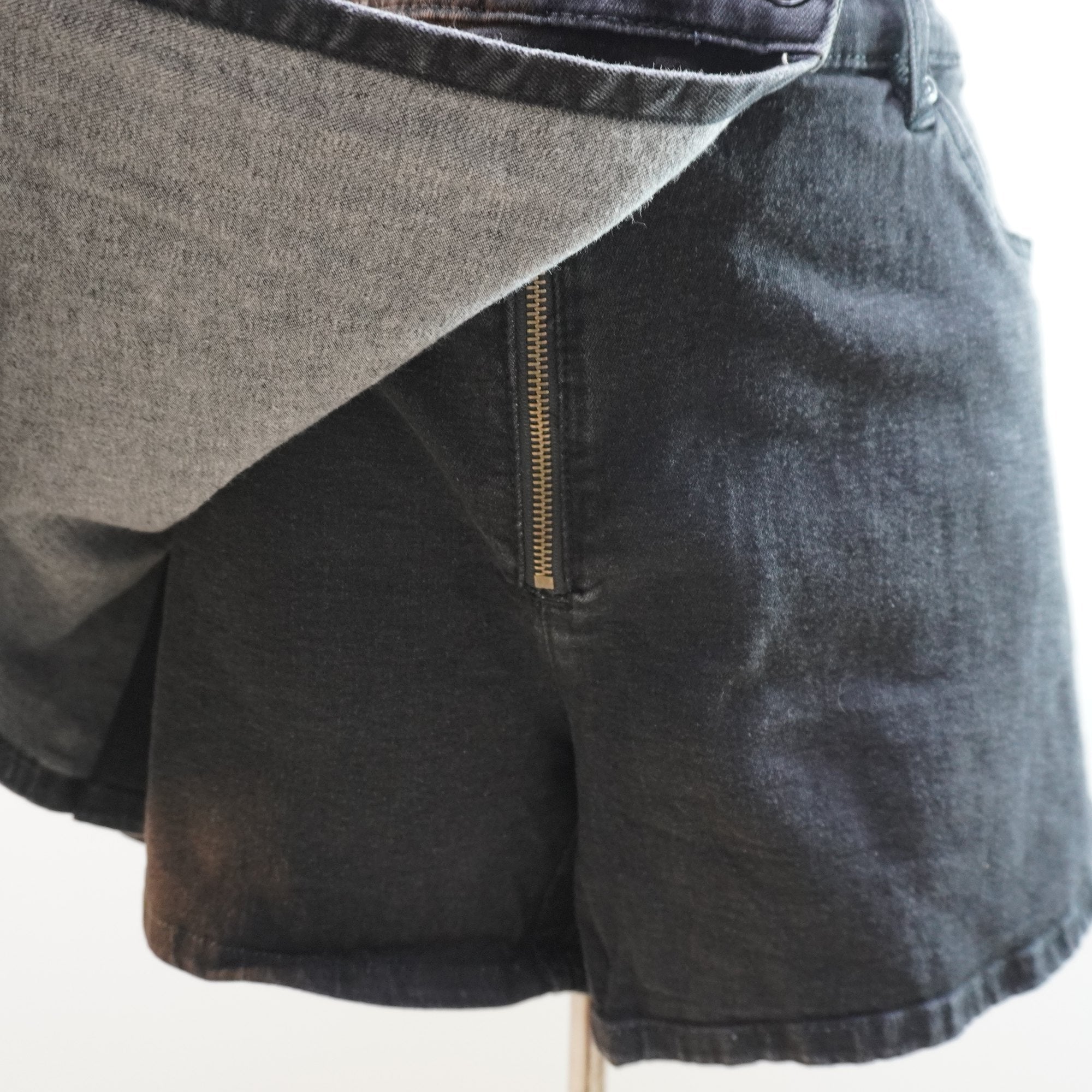 Pantalones Cortos Vaqueros Rainbow para Mujer Usados - Negro, XXXL