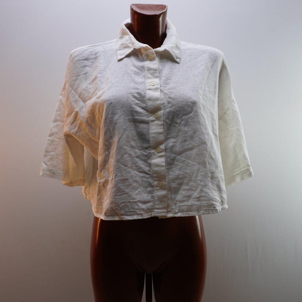 Camisa Henley Italian Style para Mujer Usada - Beige, XL